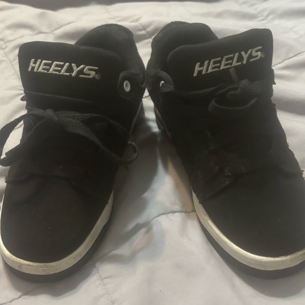 Boys Heelys Black and White Skate Shoes
